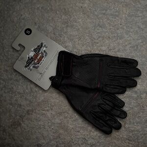 Harley-Davidson Black Perforated Riding Gloves